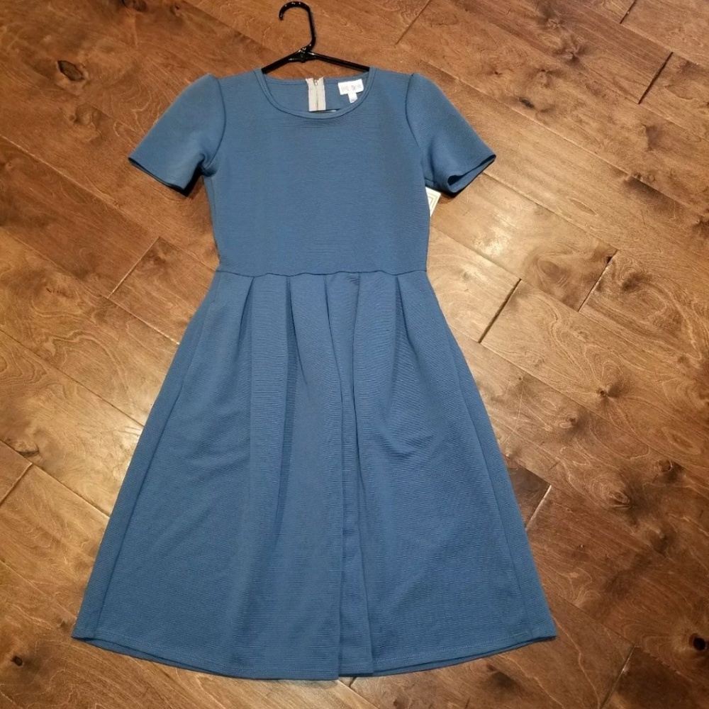 LulaRoe XS Blue Amelia